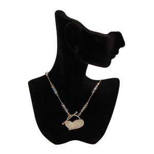 Silpada hammered sterling silver heart necklace